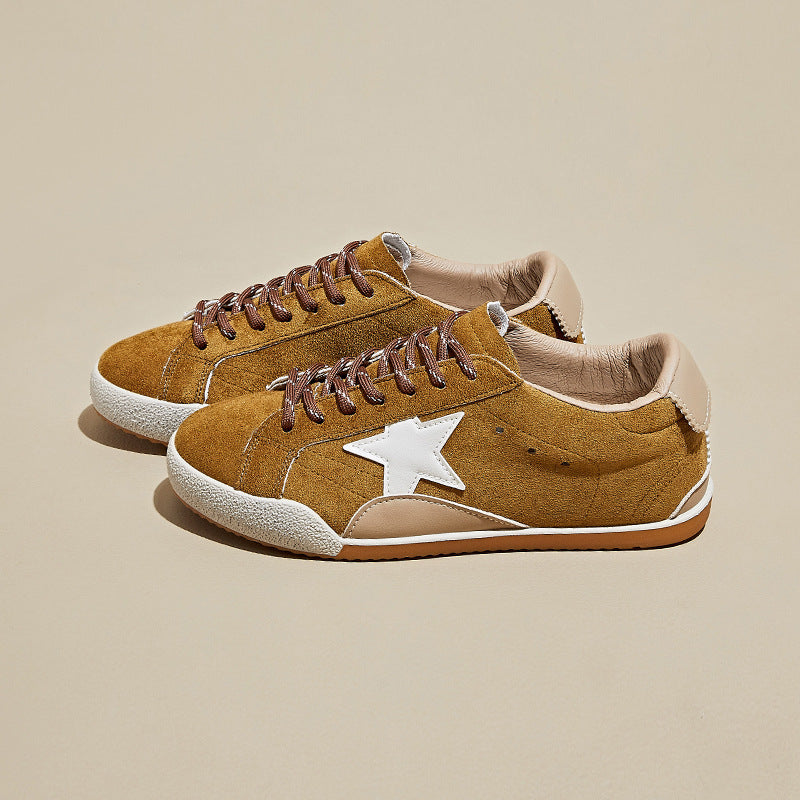 Autumn Retro White Sneakers For Women