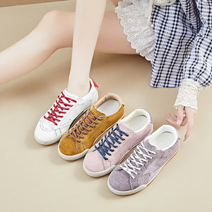 Autumn Retro White Sneakers For Women