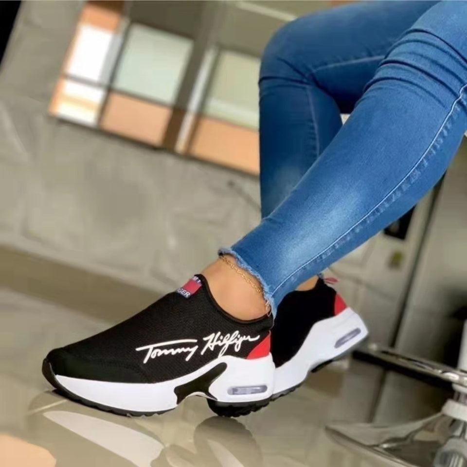 Air Cushion Lazy Dad Shoes Slip-on Sneakers For Women